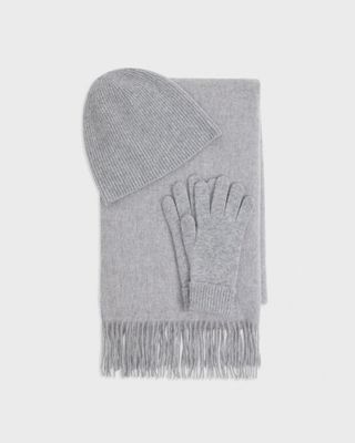 Theory + Scarf, Hat & Gloves Set in Cashmere