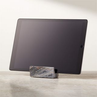 CB2 + Bina Grey Marble Tablet & Card Holder
