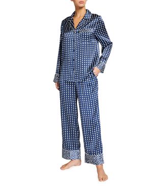 Neiman Marcus + Polka Dot Silk Pajama Set