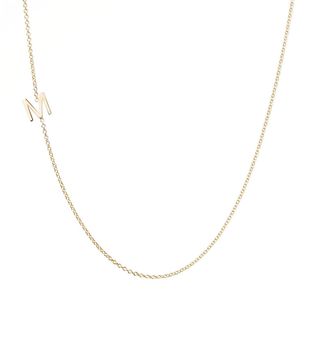 Maya Brenner Designs + 14k Yellow Gold Mini Letter Necklace