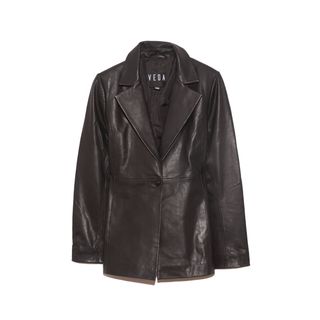 Veda + Morris Leather Blazer in Black