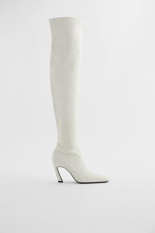 Zara + Geometrical Heel High Shaft Boots