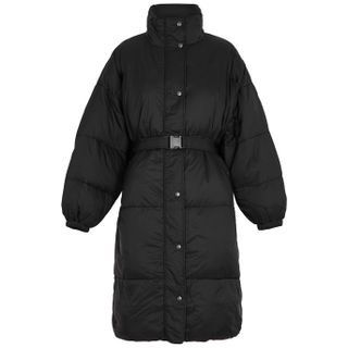 Isabel Marant Étoile + Driesta Black Quilted Shell Coat