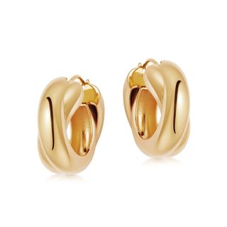 Missoma + Lucy Williams Gold Chunky Entwine Hoop Earrings