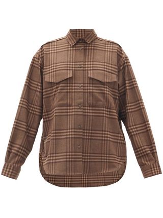 Totême + Novella Checked Flannel Shirt