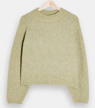 Topshop + Sage Super Soft Dolman Sleeve Knitted Jumper