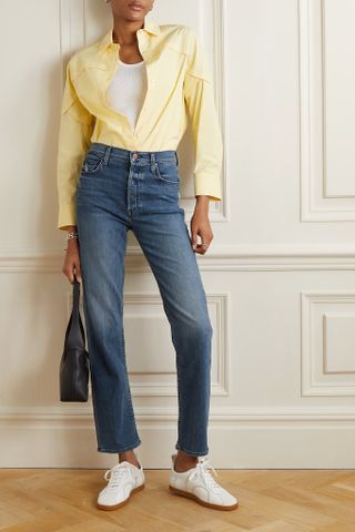 Mother + The Tomcat High-Rise Straight-Leg Jeans