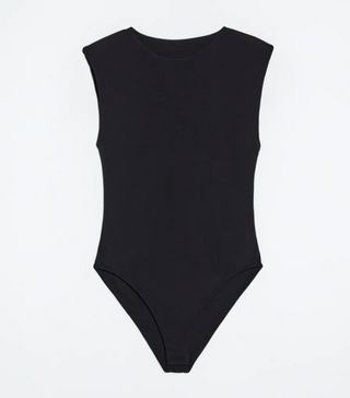 Zara + Bodysuit With Shoulder Pads Trf