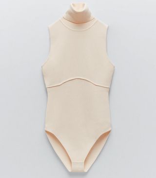 Zara + Knit Turtleneck Bodysuit