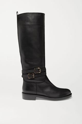 Gianvito Rossi + Buckled Leather Knee Boots