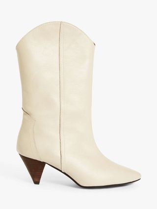 And/Or + Roberta Leather Mid Heel Western Boots