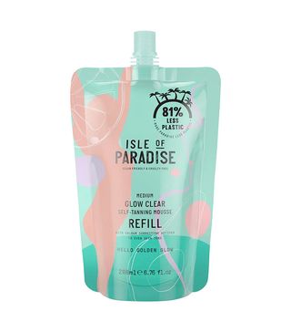 Isle Of Paradise + Glow Clear Mousse Refill Green Medium