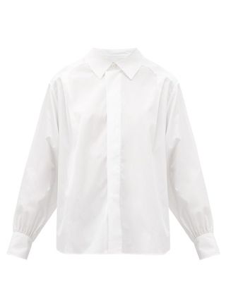 Ami + Concealed-Placket Cotton-Poplin Shirt