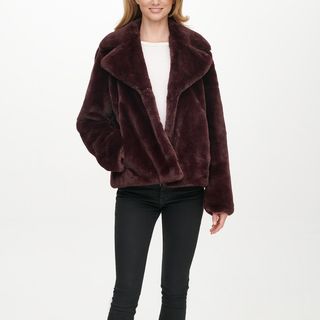 DKNY + Faux-Fur Coat