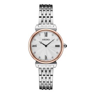 Seiko + Crystals Two-Tone Stainless Steel Bracelet Watch