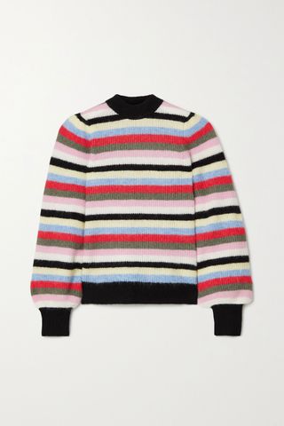 Ganni + Striped Knitted Sweater