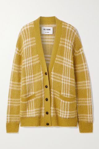 Re/Done + 90s Checked Knitted Cardigan