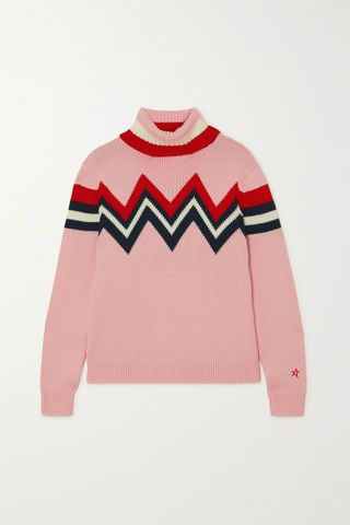 Perfect Moment + Varde Intarsia Merino Wool Turtleneck Sweater