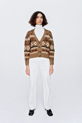 Zara + Knit Jacquard Jacket