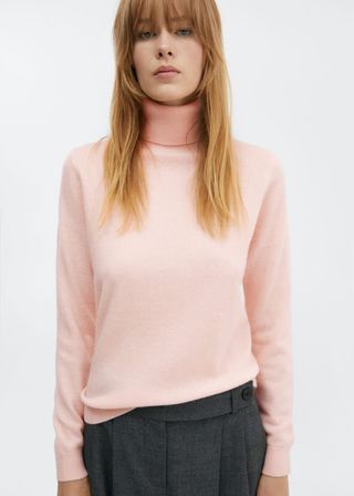 Mango + 100% Cashmere Turtleneck Sweater