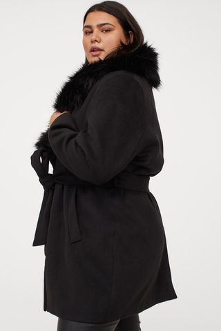 H&M + Faux Fur-Collared Coat
