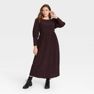 Who What Wear Collection + Puff Long Sleeve Dress