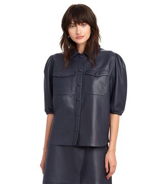Norr + Alba Leather Button Up Shirt