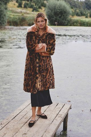 Unreal Fur + Leopard Faux Fur Coat
