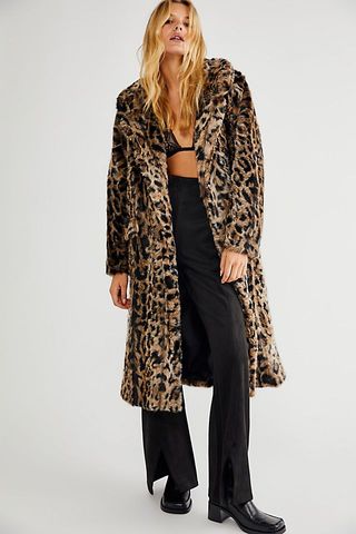 Anna Sui + Faux Leopard Coat