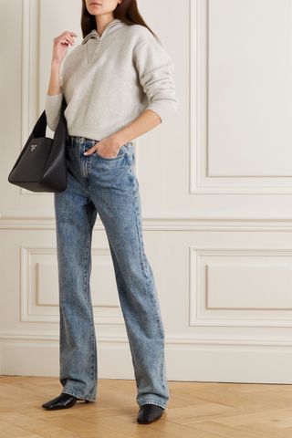 Frame + Le Jane High-Rise Straight-Leg Jeans