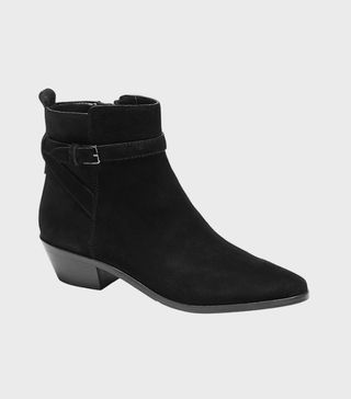 Banana Republic + Suede Buckle Ankle Boot