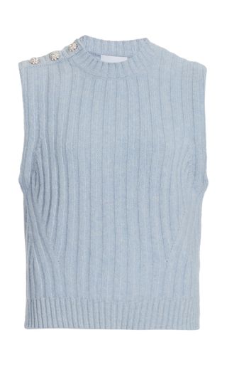 Ganni + Recycled Wool-Blend Sweater Vest