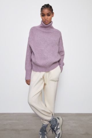 Zara + High Neck Sweater