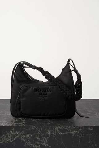 Prada + Tessuto MacRam Nylon Shoulder Bag