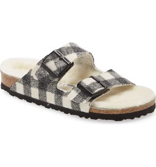 Birkenstock + Arizona Genuine Shearling Slide Sandal