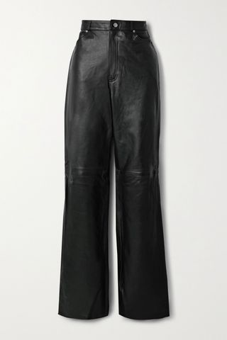 Grlfrnd + Mila Leather Wide-Leg Pants