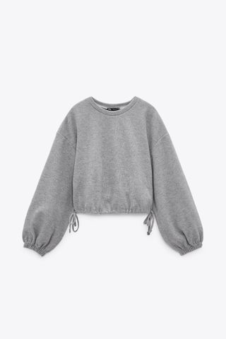 Zara + Soft Feel Cropped Sweatshirt