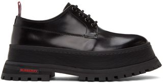 Burberry + D-Ring Detail Leather Heeled Oxford Brogues