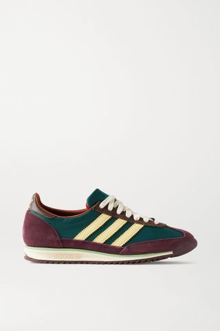 Adidas Originals + + Wales Bonner Sl 72 Shell, Leather and Suede Sneakers