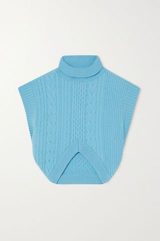 Andersson Bell + Kyla Cropped Cable-Knit Turtleneck Wool Vest