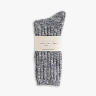 Thunders Love + Blend Long Socks in Light Grey