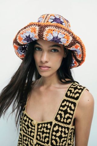 Zara + Crochet-Effect Hat