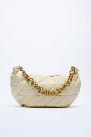 Zara + Quilted Leather Chain Bag