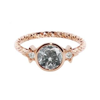 Phoebe Coleman + Nova Luna Salt & Pepper Diamond Engagement Ring