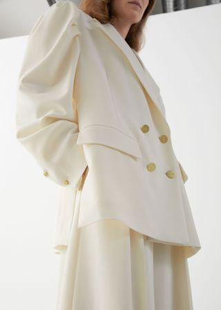 & Other Stories x Brøgger + Oversized Double Breasted Padded Shoulder Blazer