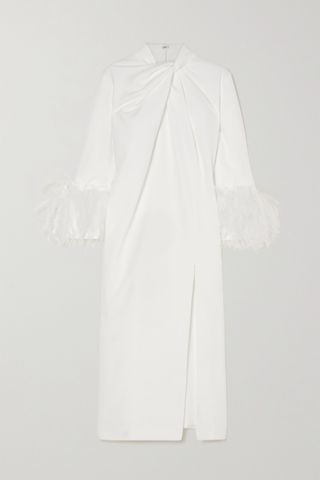16Arlington + Fujiko Feather-Trimmed Dress