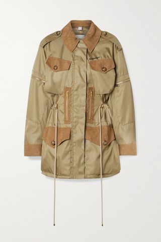 Burberry x Space for Giants + Suede-Trimmed Nylon Jacket