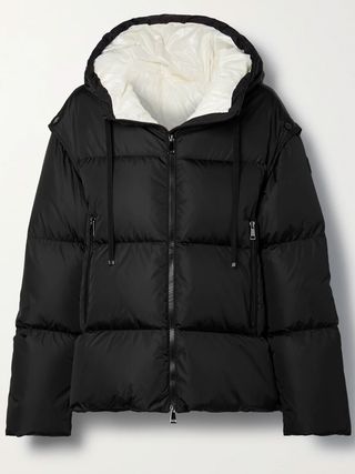 Moncler + Asaret Convertible Hooded Quilted Shell Down Jacket