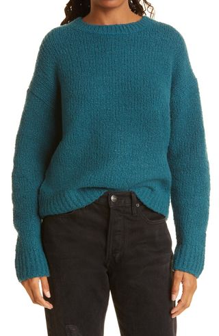 Vince + Slub Wool Blend Crewneck Sweater