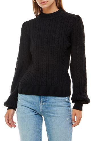 WAYF + Wylander Cable Stitch Cotton Sweater